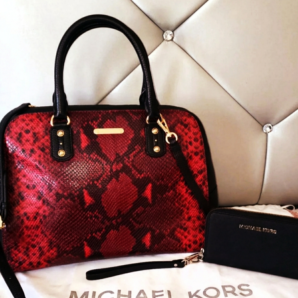 **SOLD**Michael Kors Python Sandrine & Wallet